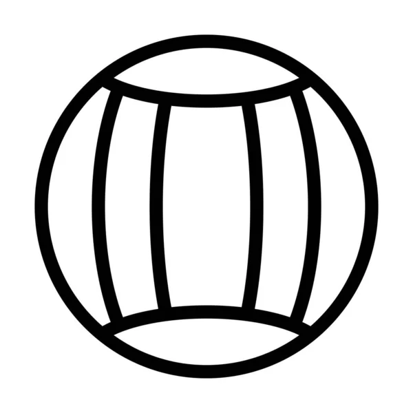 Sport Ball Vector Thick Line Icon Für Den Persönlichen Und — Stockvektor