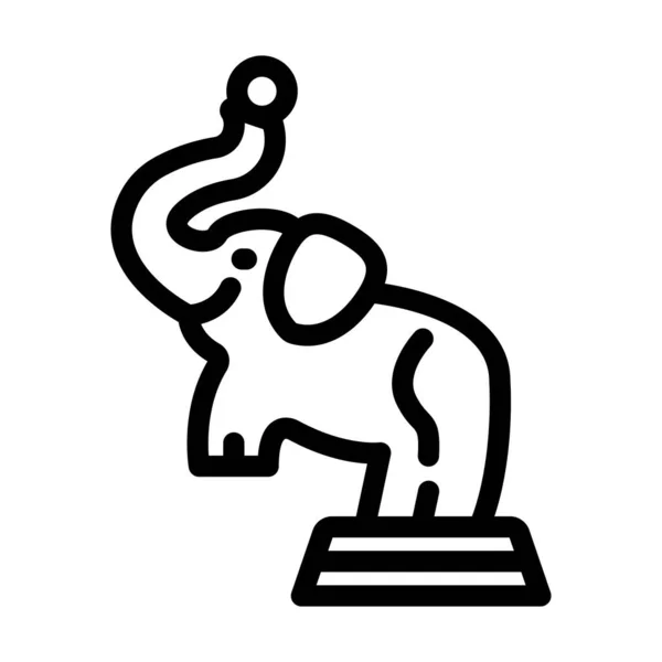Elefante Vector Thick Line Icono Para Uso Personal Comercial — Vector de stock
