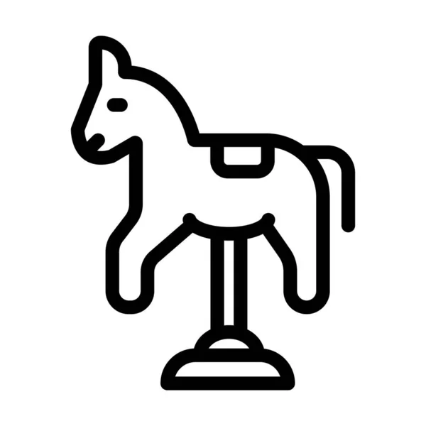 Horse Vector Dikke Lijn Pictogram Voor Persoonlijk Commercieel Gebruik — Stockvector