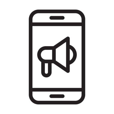 Kişisel ve Ticari Kullanım için Dijital Pazarlama Vektörü Kalın Çizgi Simgesi