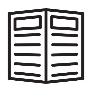 Broşür Vektörü Kalın Çizgi Simgesi Kişisel ve Ticari Kullanım İçin