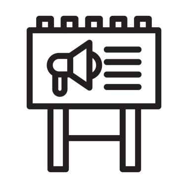 Billboard Vector Kalın Çizgi Kişisel ve Ticari Kullanım Simgesi