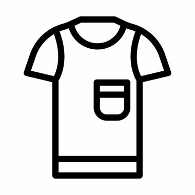 Kişisel ve ticari kullanım için Gömlek Vektörü Kalın Çizgi Simgesi