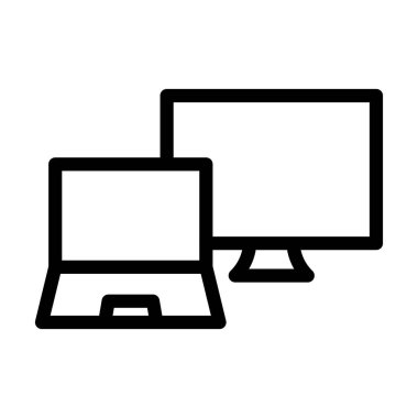 Kişisel ve Ticari Kullanım İçin Çoklu Ekran Kalın Satır Simgesi