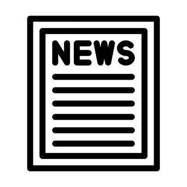 Kişisel ve ticari kullanım için Haber Vektörü Kalın Çizgi Simgesi