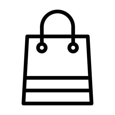 Alışveriş Torbaları Vector Kalın Çizgi Simgesi Kişisel ve Ticari Kullanım