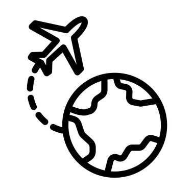 Kişisel ve ticari kullanım için Seyahat Vektörü Kalın Çizgi Simgesi