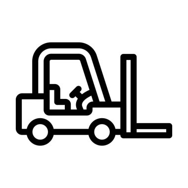 Kişisel ve ticari kullanım için Forklift Kalın Çizgi Simgesi