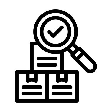 Kişisel ve Ticari Kullanım İçin Gümrük Vektörü Kalın Çizgi Simgesi