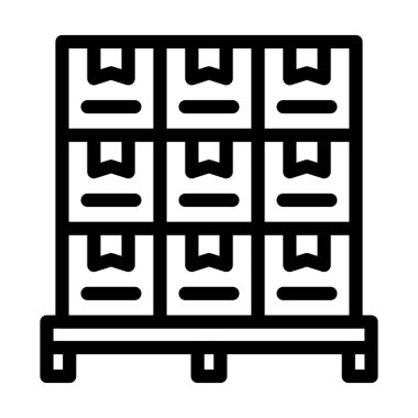 Kişisel ve ticari kullanım için Palet Vektör Kalın Çizgi Simgesi