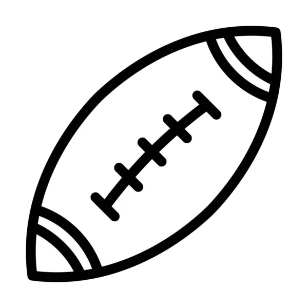 American Football Vector Thick Line Icono Para Uso Personal Comercial — Archivo Imágenes Vectoriales