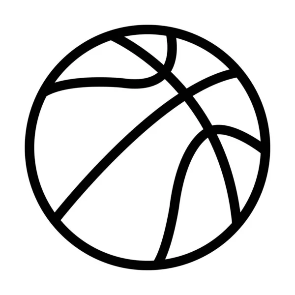 Basketbal Vector Dikke Lijn Pictogram Voor Persoonlijk Commercieel Gebruik — Stockvector