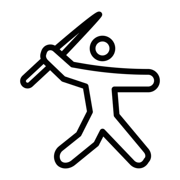 Javelin Vector Thick Line Icon Für Den Persönlichen Und Kommerziellen — Stockvektor