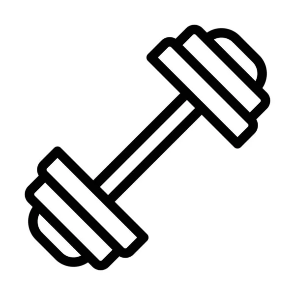 Weightlifting Vector Thick Line Icon Personal Commercial Use — Stock Vector