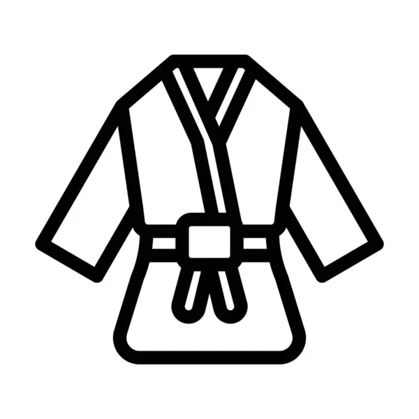 Kişisel Ticari Kullanım Için Judo Vektör Kalın Çizgi Simgesi — Stok Vektör