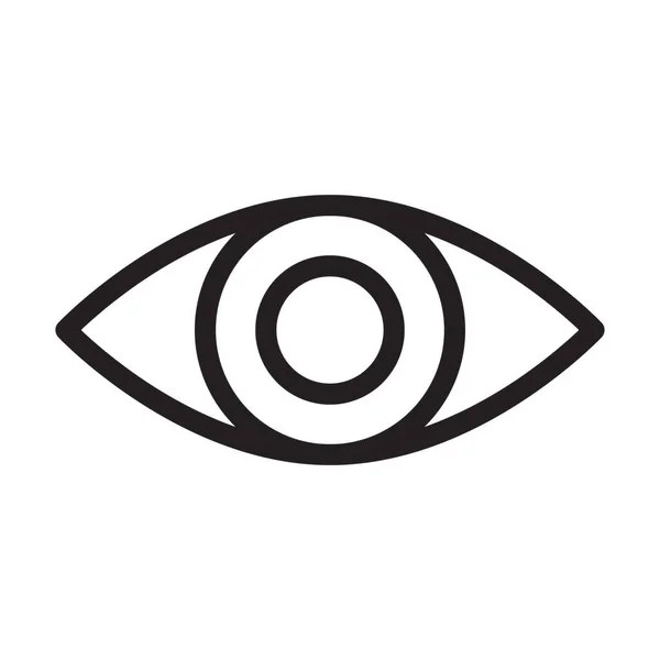 Eye Vector Thick Line Icon Für Den Persönlichen Und Kommerziellen — Stockvektor