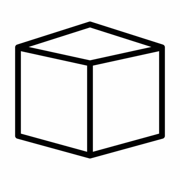 Коробка Векторна Піктограма Товстої Лінії Особистого Комерційного Використання — стоковий вектор