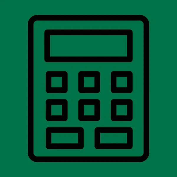 Kalkulator Wektor Gruba Ikona Linii Użytku Osobistego Komercyjnego — Wektor stockowy