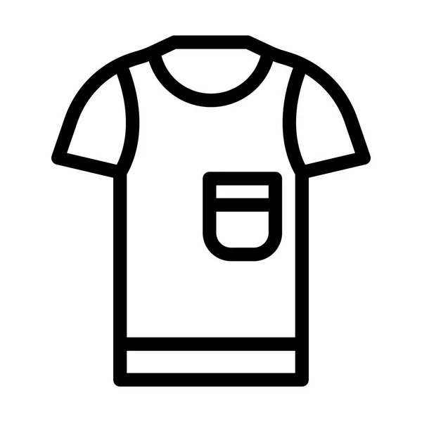 个人和商业用途的衬衫向量厚重线图标 — 图库矢量图片