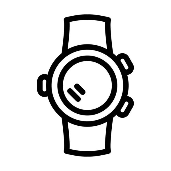 Иконка Smart Watch Vector Thick Line Личного Коммерческого Использования — стоковый вектор