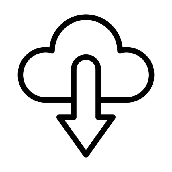 Nube Descargar Vector Thick Line Icono Para Uso Personal Comercial — Vector de stock