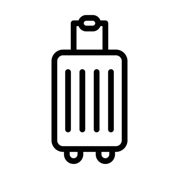 スーツケース 個人用 商用用ベクトル太線アイコン — ストックベクタ