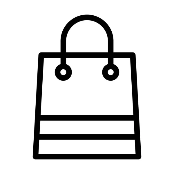 Einkaufstaschen Vector Thick Line Icon Für Den Persönlichen Und Kommerziellen — Stockvektor