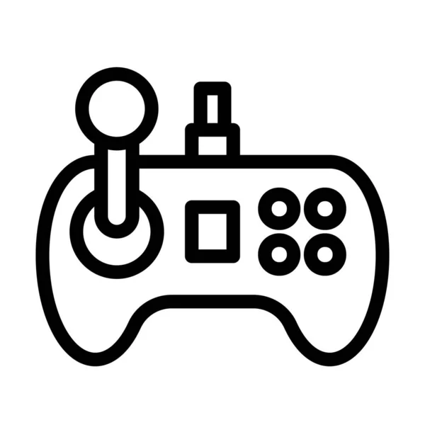 Gaming Vector Thick Line Icon Personal Commercial Use — Stock Vector