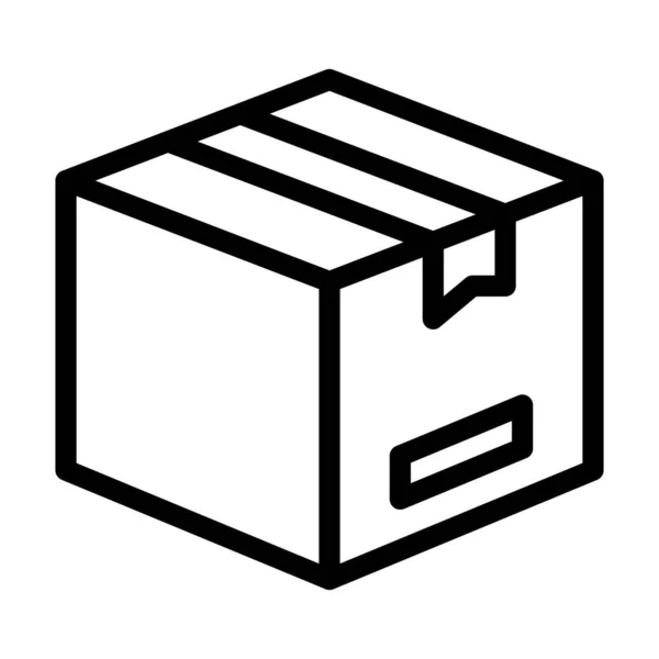 Icono Línea Gruesa Del Vector Caja Para Uso Personal Comercial — Archivo Imágenes Vectoriales