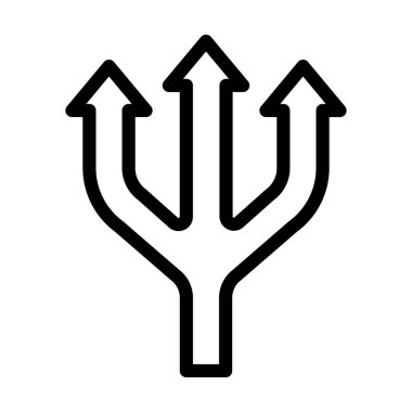 Kişisel ve ticari kullanım için Road Split Vector Kalın Hat Simgesi