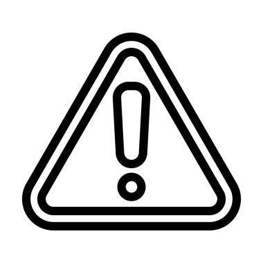 Kişisel ve ticari kullanım için Dikkat Vektörü Kalın Çizgi Simgesi