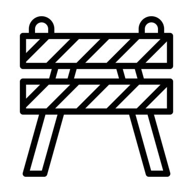 Kişisel ve ticari kullanım için Yol Engelleyici Kalın Hat Simgesi