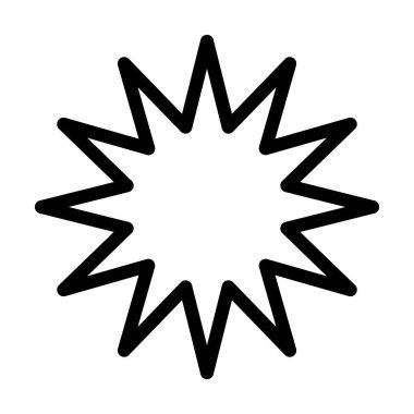 Kişisel ve ticari kullanım için Patlama Vektörü Kalın Çizgi Simgesi