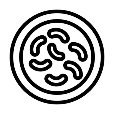 Kişisel ve ticari kullanım için Bakteri Vektörü Kalın Çizgi Simgesi