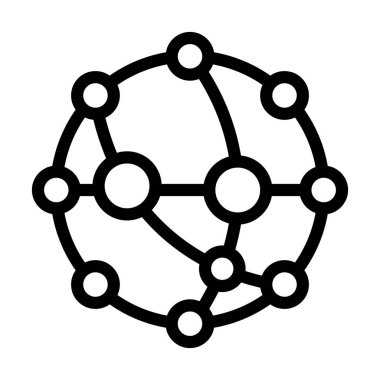 Kişisel ve ticari kullanım için Nanoteknoloji Vektör Kalın Çizgi Simgesi