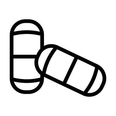 Kişisel ve ticari kullanım için hap vektör kalınlığı simgesi