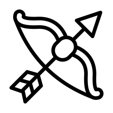 Okçuluk Kalın Çizgi Simgesi Kişisel ve Ticari Kullanım