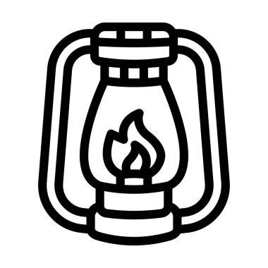 Fener Vektör Kalın Çizgi Kişisel ve Ticari Kullanım Simgesi