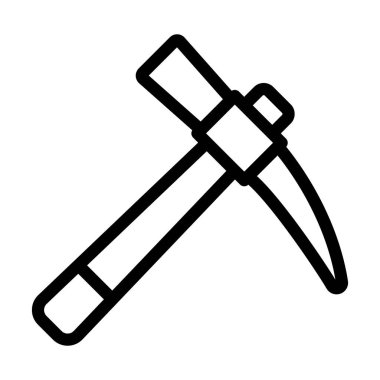 Kişisel ve Ticari Kullanım için Mattock Vektör Kalın Satır Simgesini Seç