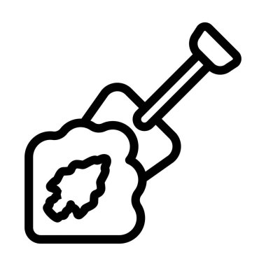 Kişisel ve ticari kullanım için Kazı Vektörü Kalın Çizgi Simgesi