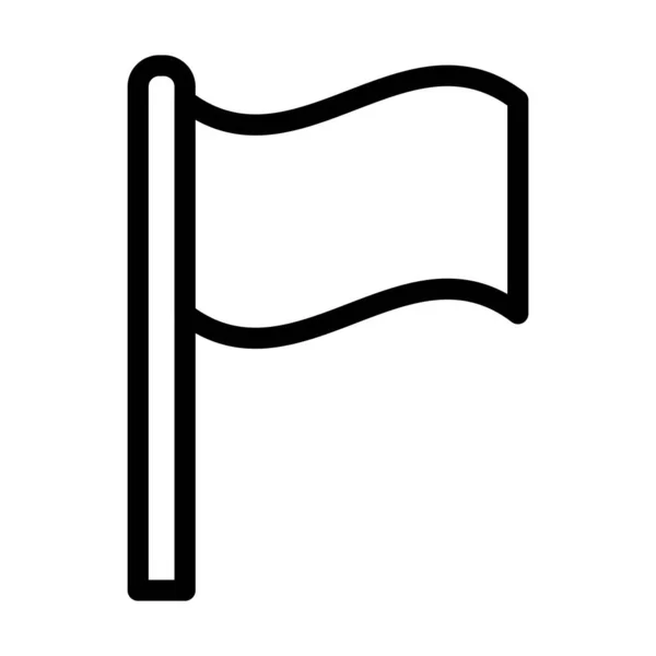 Flag Vector Vastagvonalas Ikon Személyes Kereskedelmi Használatra — Stock Vector