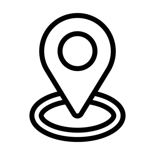 Location Marker Vector Thick Line Icon Für Den Persönlichen Und — Stockvektor
