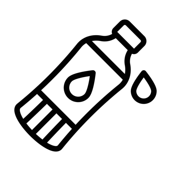 Wasserflaschen Vector Thick Line Icon Für Den Persönlichen Und Kommerziellen — Stockvektor