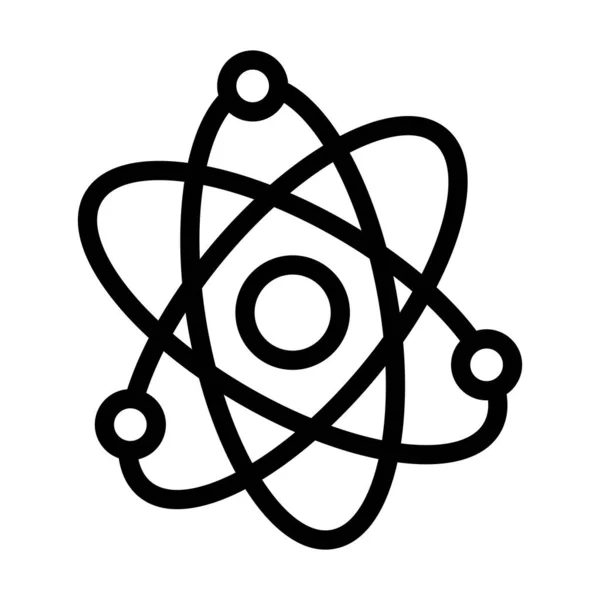 Икона Толстая Линия Вектора Атома Личного Коммерческого Использования — стоковый вектор