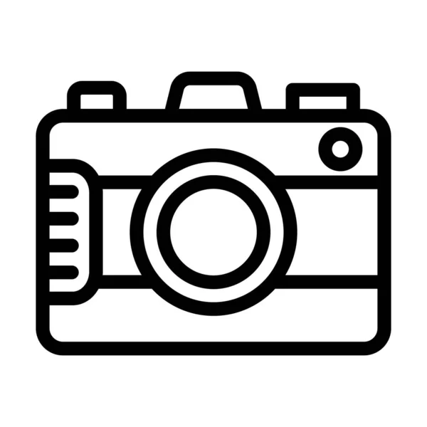 Vektor Kamery Tlustá Čára Ikona Pro Osobní Komerční Použití — Stockový vektor