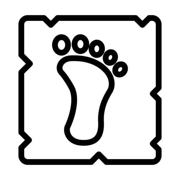 Pegadas Vector Thick Line Icon Para Uso Pessoal Comercial — Vetor de Stock