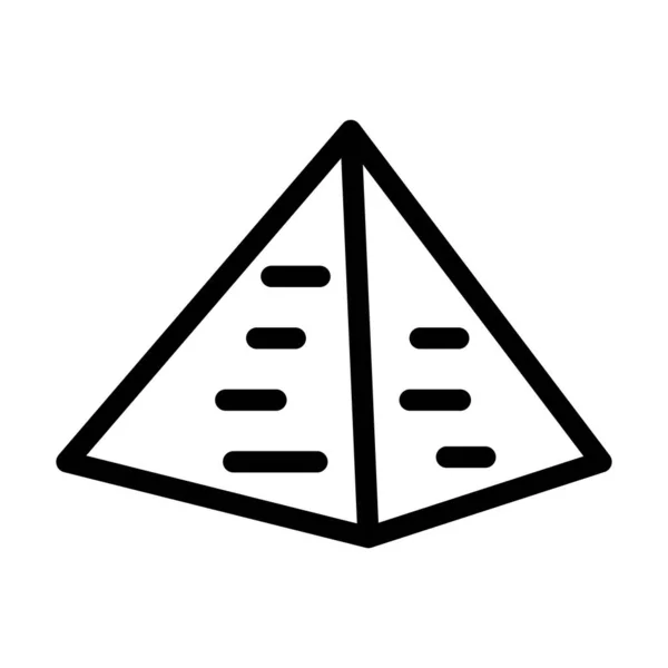 Pyramid Vector Thick Line Icon Personal Commercial Use — 스톡 벡터
