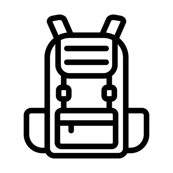 Рюкзак Вектор Толстая Линия Икона Личного Коммерческого Использования — стоковый вектор