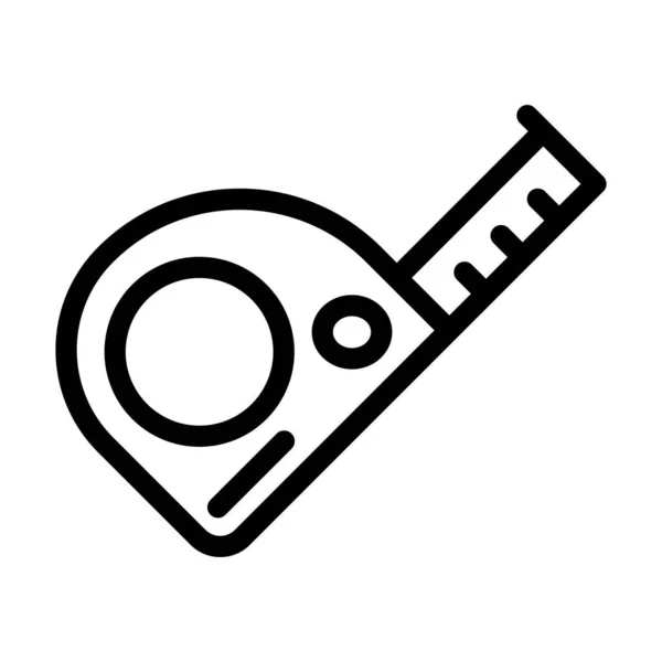 Flexometer Vector Thick Line Icon Personal Commercial Use — 스톡 벡터