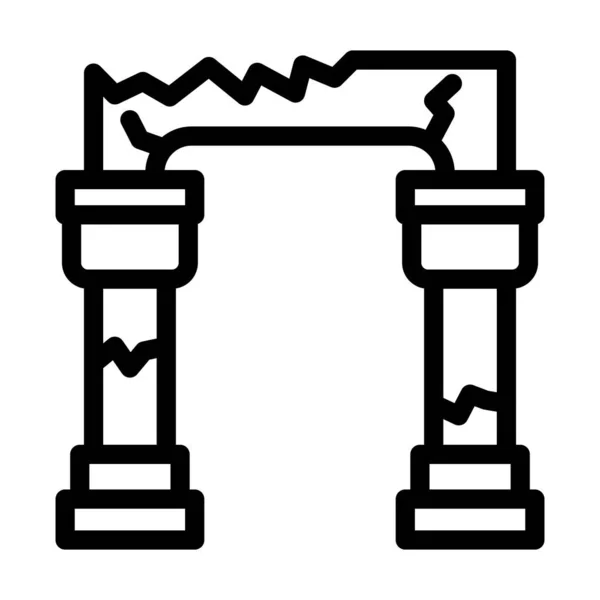 Символ Толстой Линии Колонны Личного Коммерческого Использования — стоковый вектор